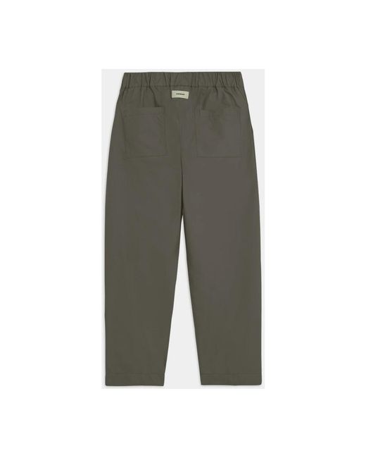 A PAPER KID Gray Straight Trousers for men