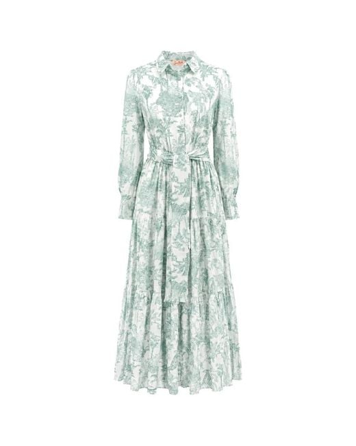 Mc2 Saint Barth Blue Shirt Dresses
