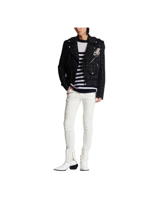 Jackets > tweed jackets Balmain pour homme en coloris Black