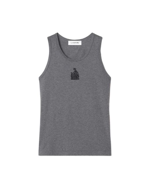 Lanvin Gray Sleeveless Tops