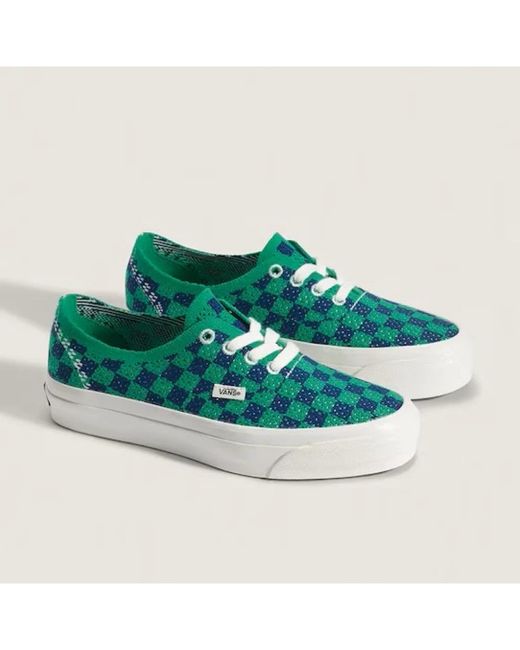 Vans Green Premium Authentic Checkerboard