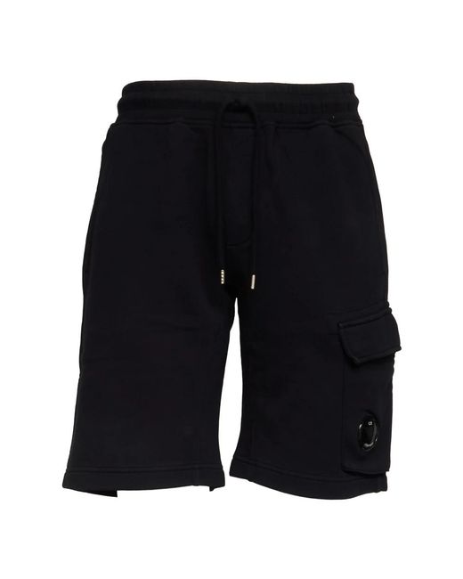 C P Company Black Casual Shorts for men