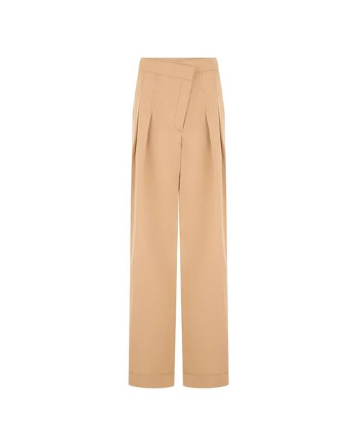 Veronica Beard Natural Wide Trousers