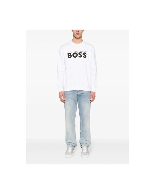 Boss White Sweatshirts for men