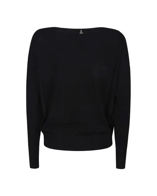 Patrizia Pepe Black Stilvoller Strickpullover Für Frauen