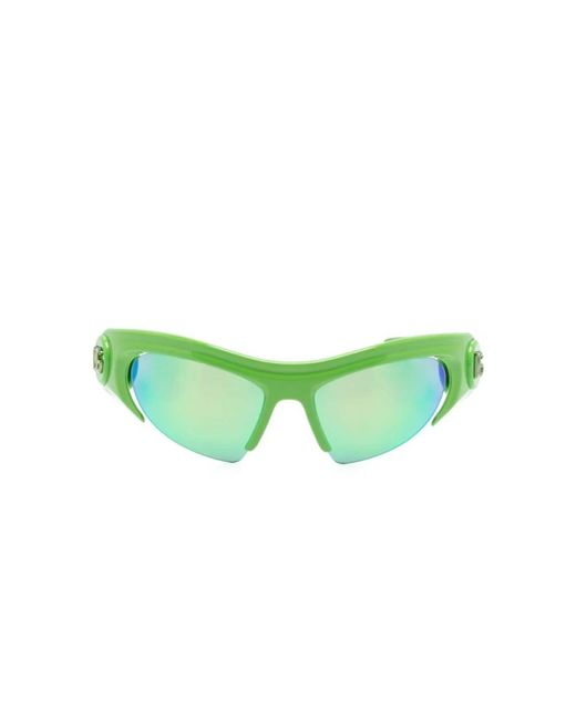 Dolce & Gabbana Green Grüne sonnenbrille mit original-etui