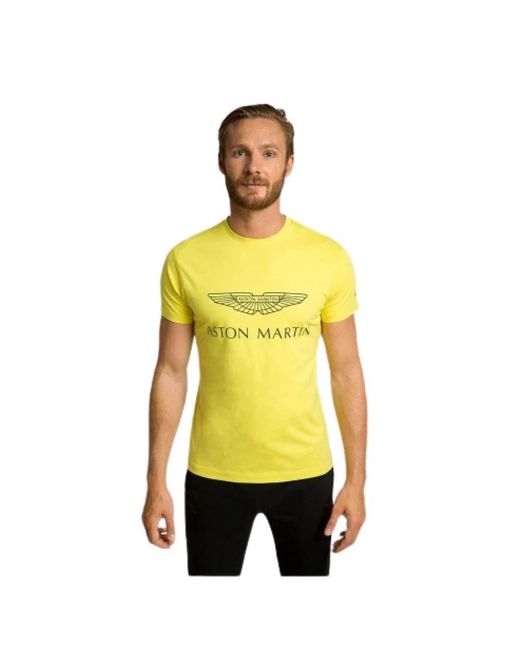 Hackett Baumwoll t-shirt in Yellow für Herren