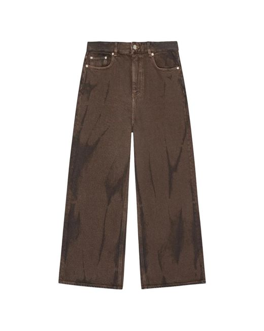 Ganni Brown Wide Jeans