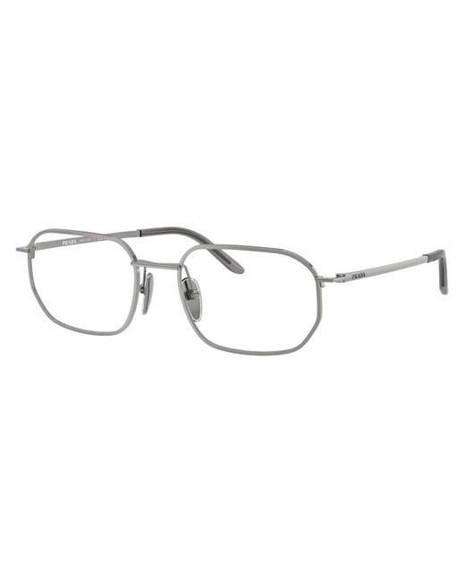 Prada Glasses in het Metallic