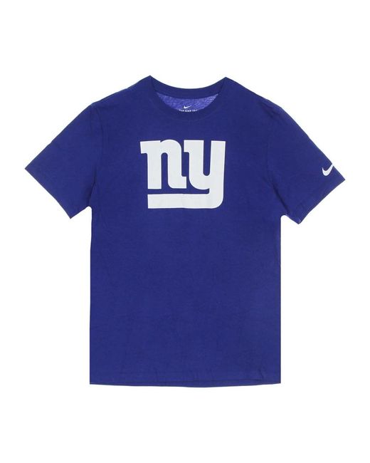 Nike Fitness ,Blauw ,Polyester Nfl Logo Essential Tee New York Giants in het Blue voor heren