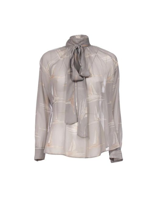 Max Mara Gray Blouses
