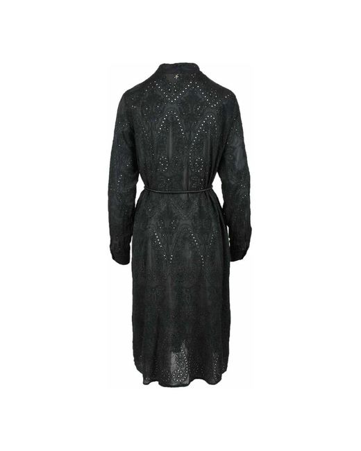 Souvenir Clubbing Black Seide Baumwolle Chemisier Kleid