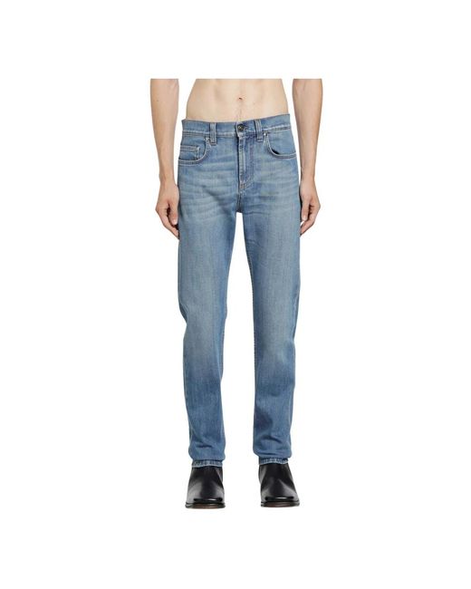 Versace Blue Straight Fit Jeans for men