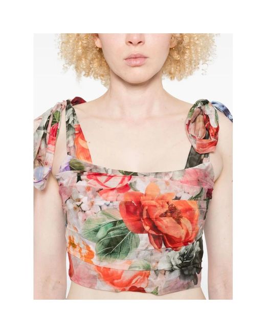 Alice + Olivia Pink Seiden & Nylon Multicolour Top