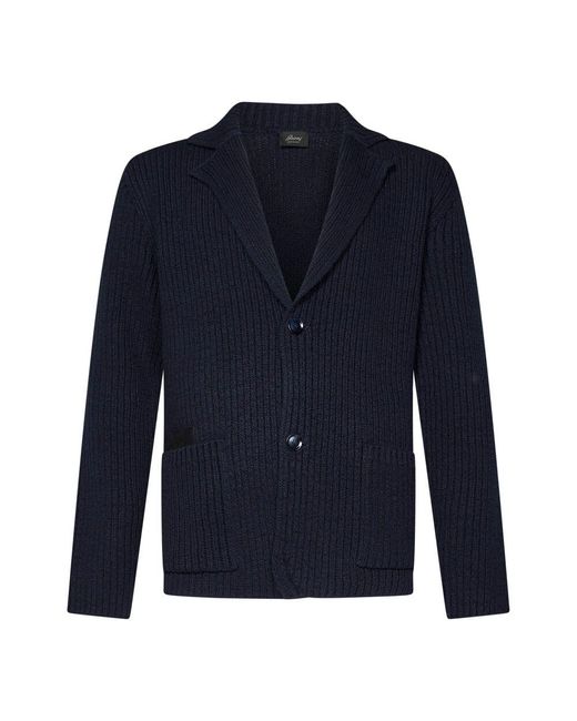 Brioni Blaue Baumwolljacke Regular Fit in Blue für Herren