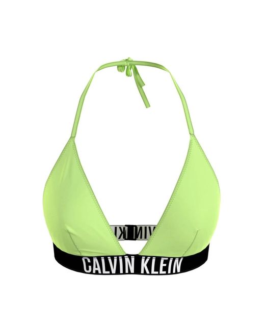 Top de bikini de poliéster Calvin Klein de color Green