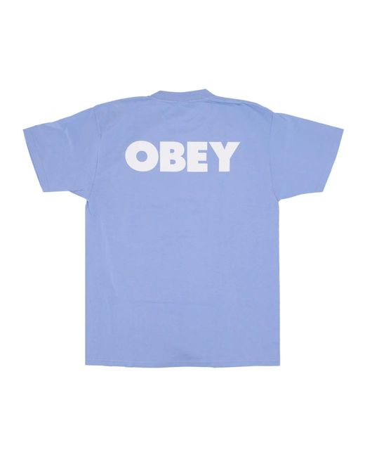 Obey Klassisches tee digital violett streetwear in Blue für Herren