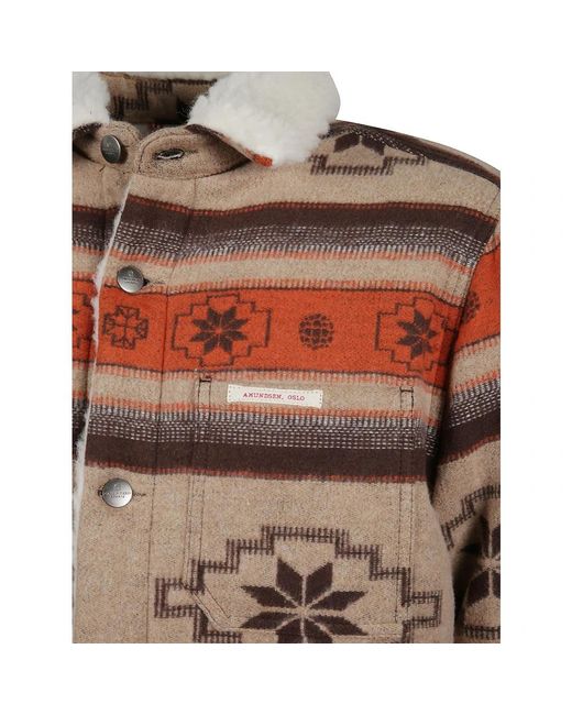 Amundsen Brown Light Jackets for men