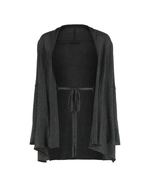 Alberta Ferretti Strikvest Met Striksluiting Van Zuivere Wol in het Black