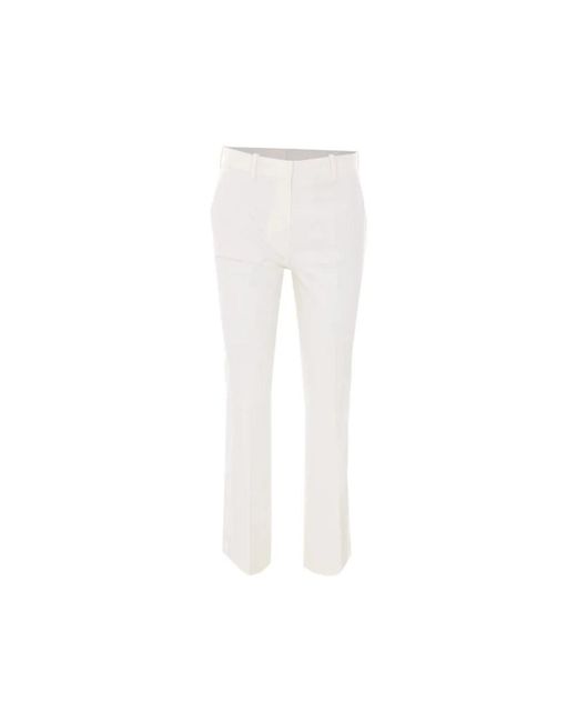 Circolo 1901 P Flared Stretch Broeken in het White