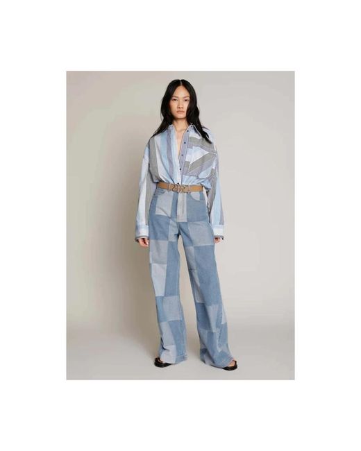 Munthe Blue Wide Trousers