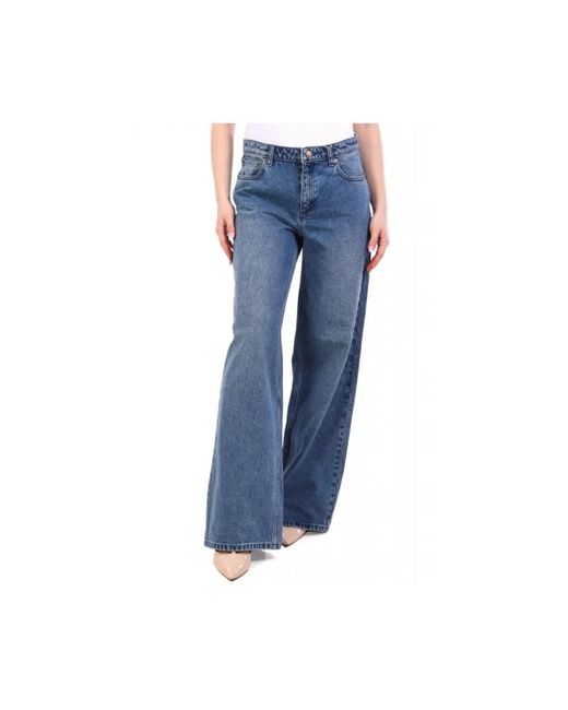 Michael Kors Women's Blue Wide Jeans