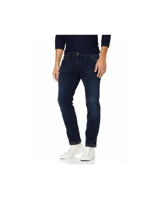 Camel Active Dunkelblaue Herren Straight Leg Jeans in Blue für Herren