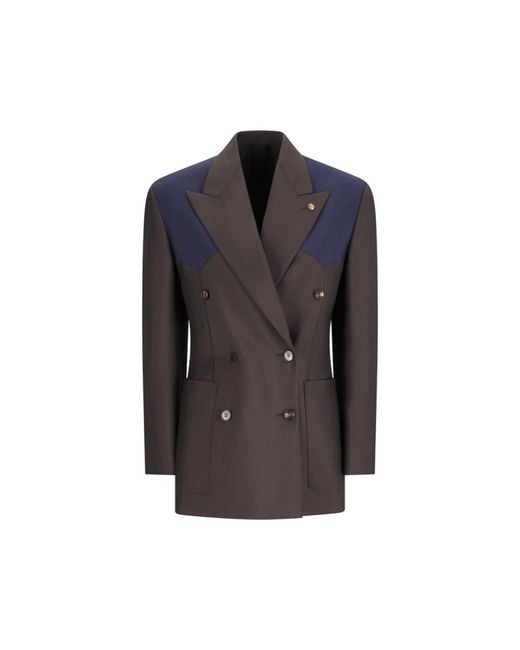 Versace Wol-Mohair Blazer in het Blue