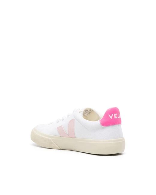 Veja Canvas sneakers mit logo patch in White für Herren