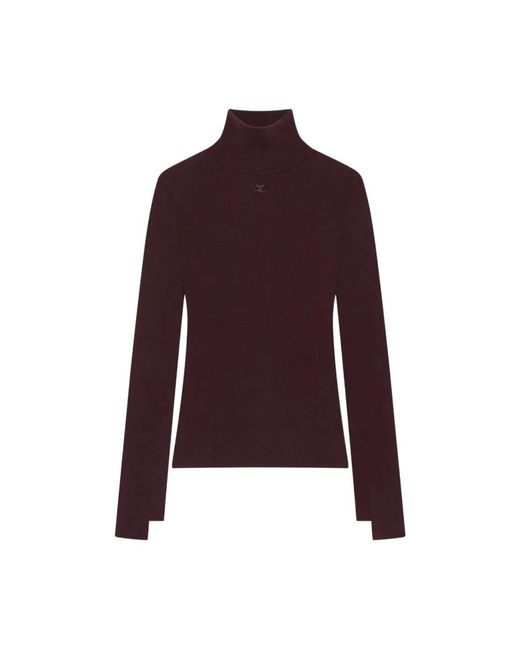 Courreges Purple Turtlenecks