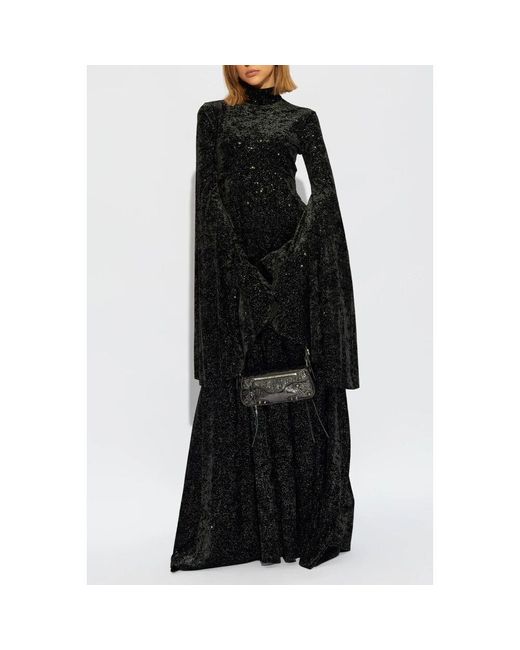 Balenciaga Black Kleid mit glitzer-finish