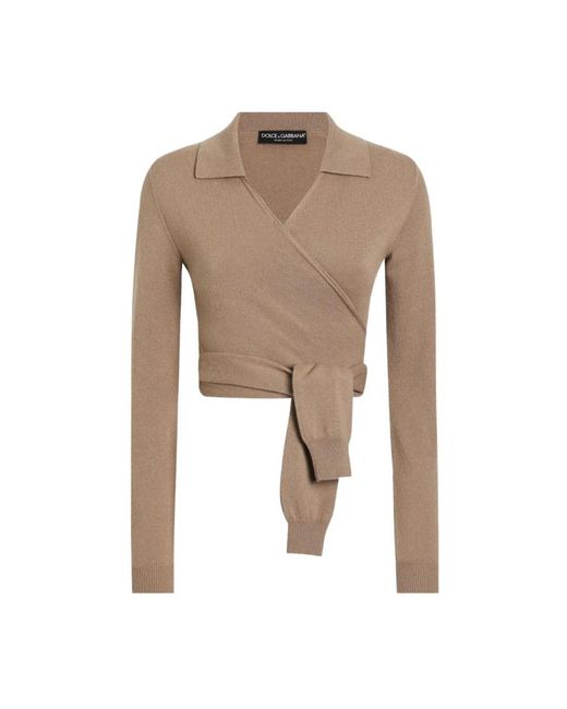 Dolce & Gabbana Natural Cashmere Knitwear
