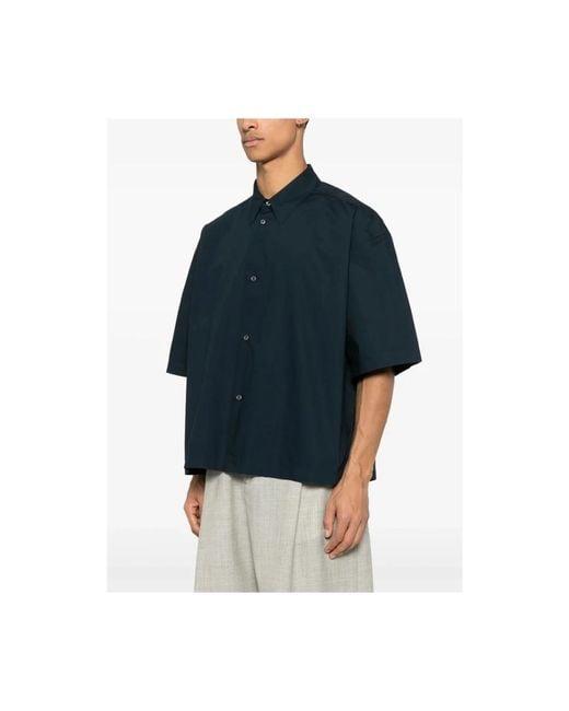 Studio Nicholson Blue Short Sleeve Shirts for men