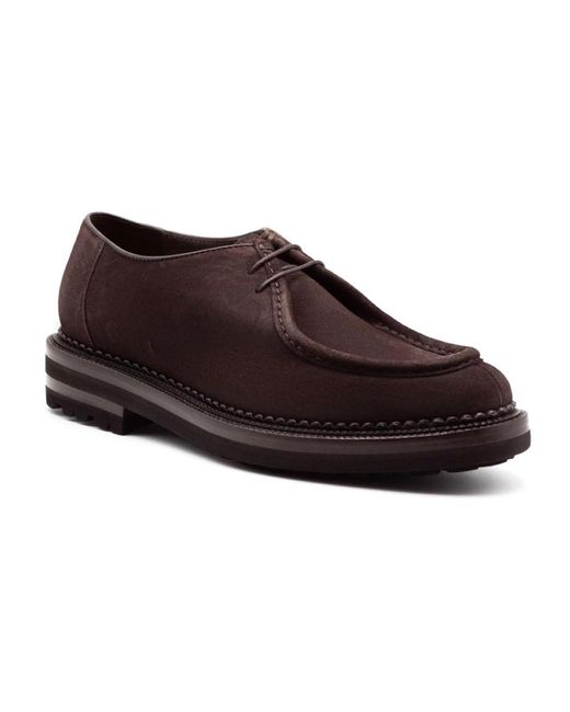 Green George Brown Laced Shoes for men