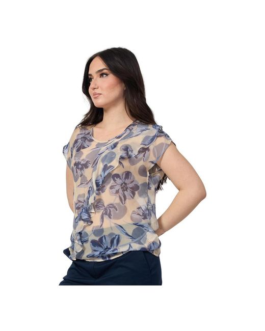 ALESSIA SANTI Blue Blouses