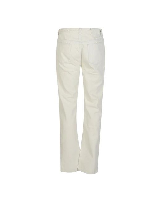 A.P.C. White Straight Jeans for men