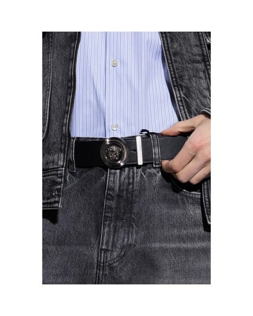 Versace Black Belts for men