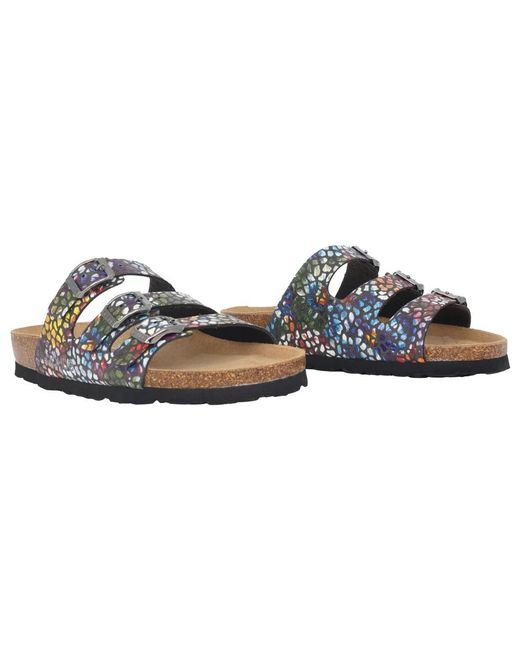 Rohde Schoenen ,Veelkleurig ,Blauwe Mix Damessandaal in het Multicolor