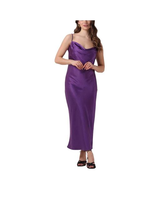 Notre-v Kleedjes ,Paars ,Polyester Maxi Jurk in het Purple