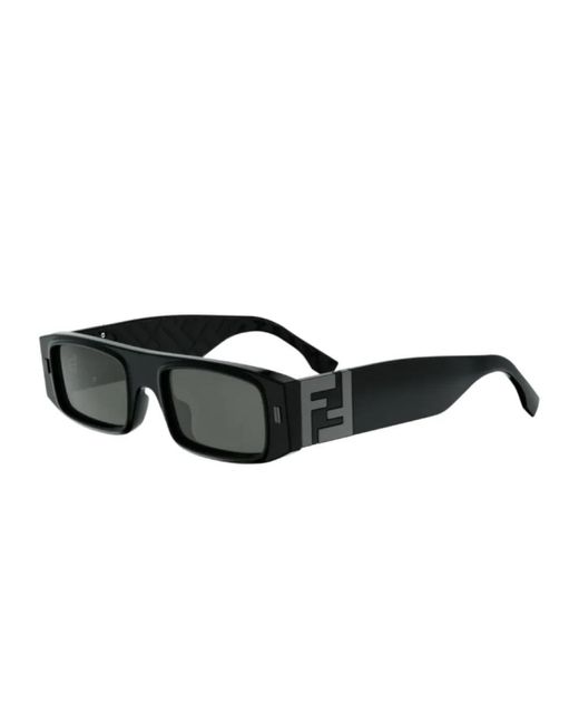 Fendi Ff Squared Zonnebril in het Black voor heren