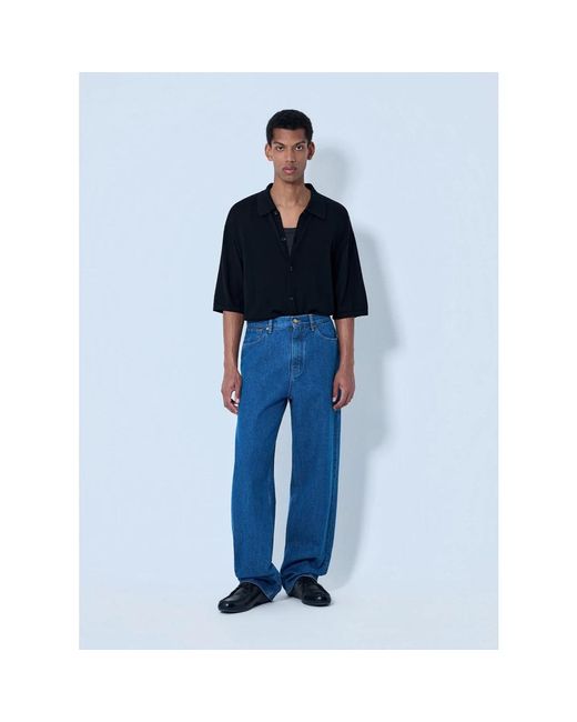 Jil Sander Blue Wide Jeans for men