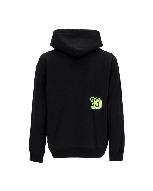 Huf Hoodies & Sweatvesten ,Zwart ,Katoen Zwarte Fleece Gevoerde Hoodie Met Logo in het Black voor heren