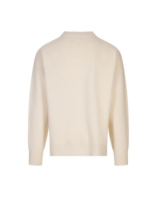 Jil Sander White Round-Neck Knitwear for men