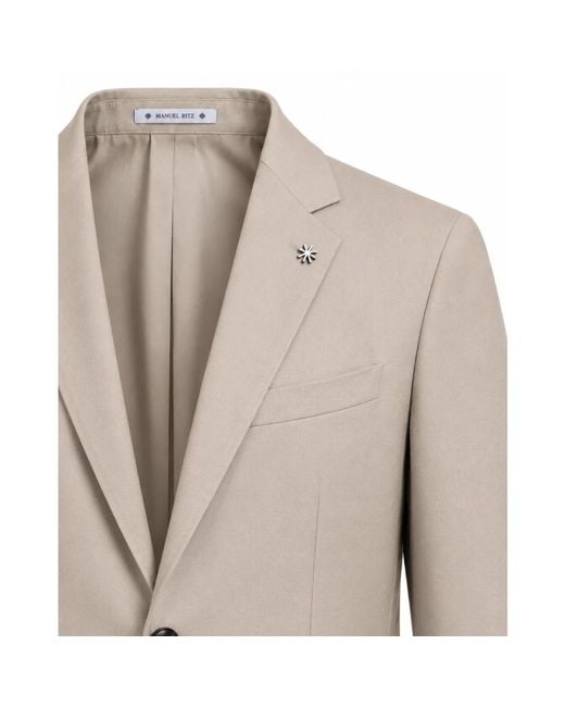Manuel Ritz Natural Single Breasted Suits for men