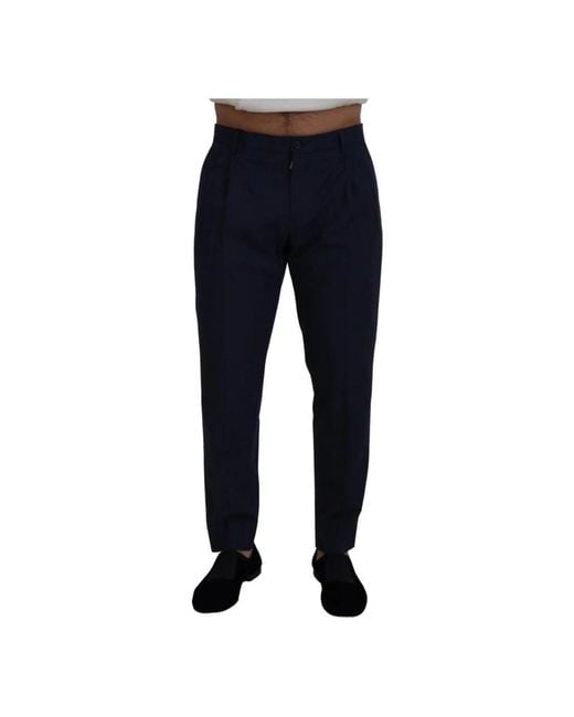 Dolce & Gabbana Blue Suit Trousers for men