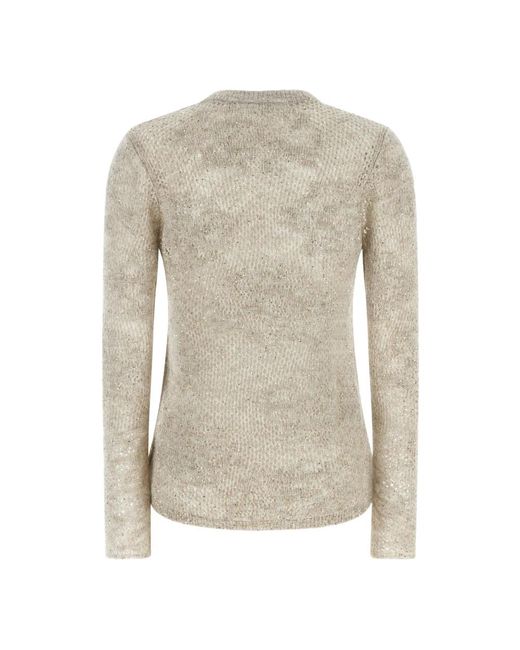Brunello Cucinelli Gray Round-Neck Knitwear