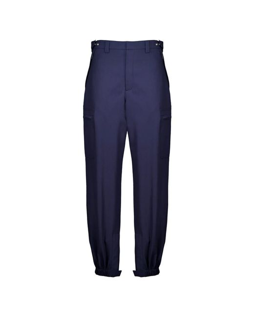 Dior Blue Straight Trousers for men
