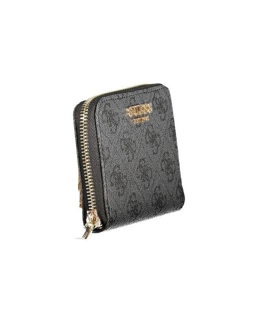 Guess Gray Schwarze Polyethylen Damen Geldbörse Laurel Ii Slg