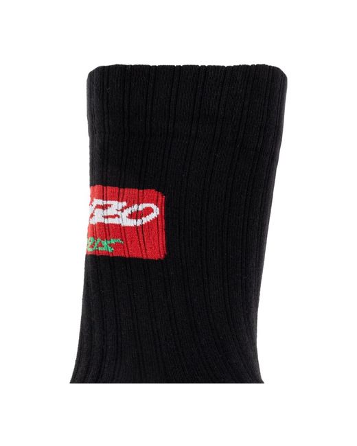 KENZO Black Socks for men
