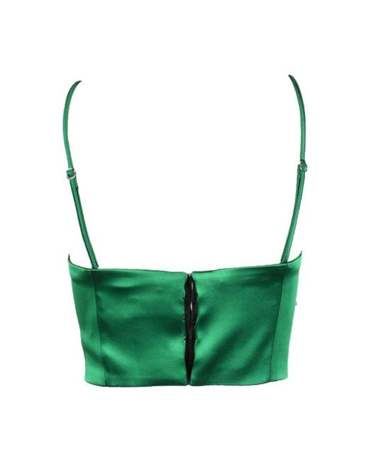 P.A.R.O.S.H. Green Sleeveless Tops